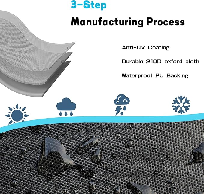 Motorcycle Cover All Season, Outdoor Storage Moped Covers, All-Weather Universal Waterproof Scooter Cover Fits up to 86.6" Motorcycles Vehicle