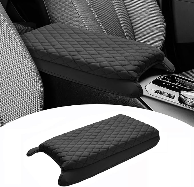 Shademax Custom for 2026 2025 BMW X3 Center Console Cover Armrest Cover for BMW X3 Arm Rest Cushion Pad Leather Middle Console Cover Armrest Seat Box Protector BMW X3 Accessories Anti-Scratch Black