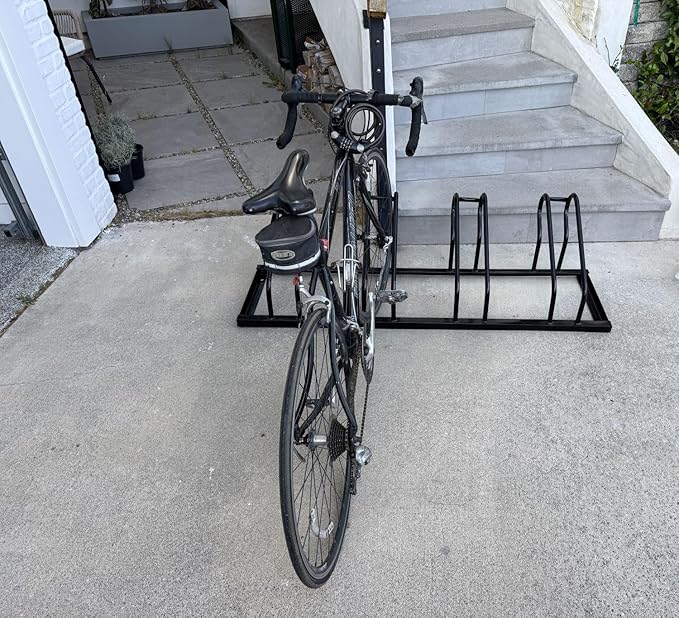 Sandbaggy Commercial Low Profile Bike Rack - Outdoor, Surface Mount, Steel - 4 Bike (4 Capacity (Low-Profile), 1)