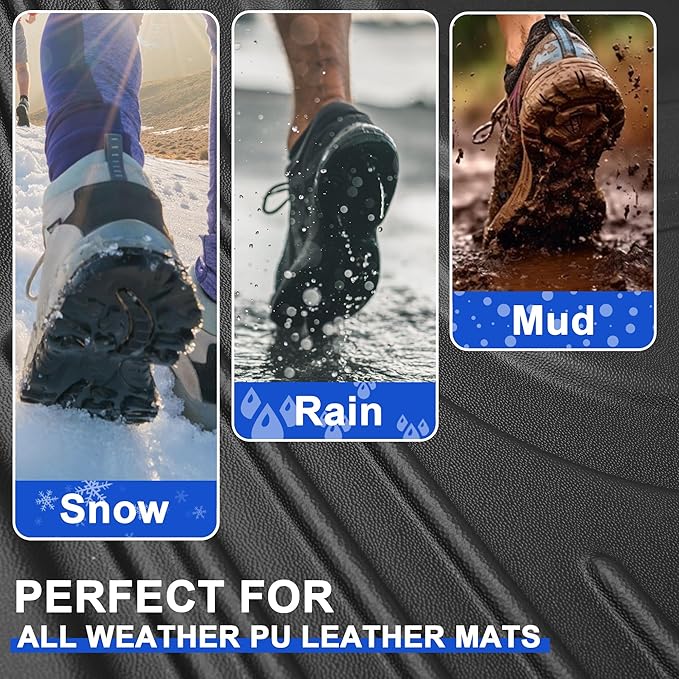 TPE Floor Mats & Carpet Mats Fit for Honda HRV 2023-2025 & Acura ADX 2025 - All Weather Protection Durable Waterproof TPE Anti-Slip Car Floor Liner - Double Layer Car Mats for HR-V Accessories
