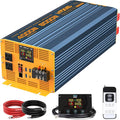 4000W Pure Sine Wave Power Inverter DC 48V to AC 110V 120V for Home RV with Dual AC Outlets 1 USB-C(60W) 3 USB-QC3.0 Fast Car Charger Adapter, LCD Display and Remote Control