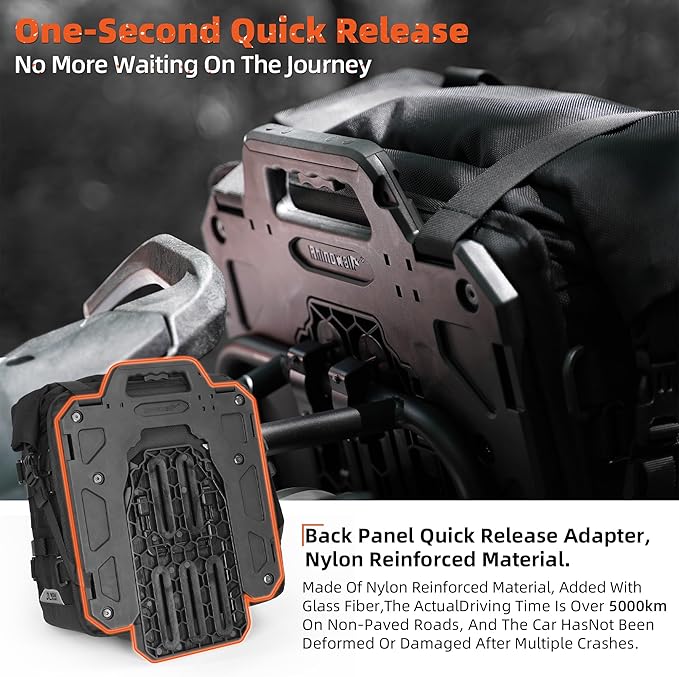 Rhinowalk Motorcycle Saddlebag 35L Waterproof, Quick Release Motorbike Side Bag, Universal Fit Motorcycle Side Bag (1-Piece)