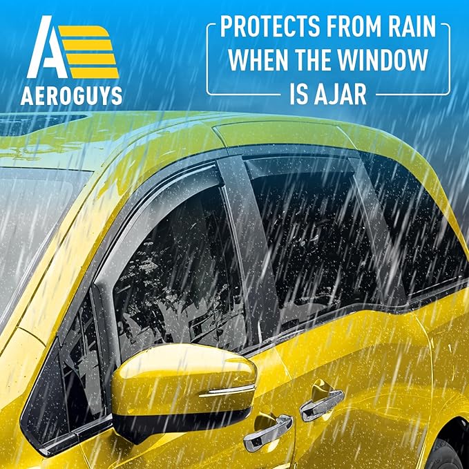 Extra Durable Window Deflectors in-Channel Window Visors Rain Guards Fit for Honda Odyssey 2018-2025, Sun Visors, Wind Vent for Shades, Exterior Car Accessories - 4pcs. AG0765
