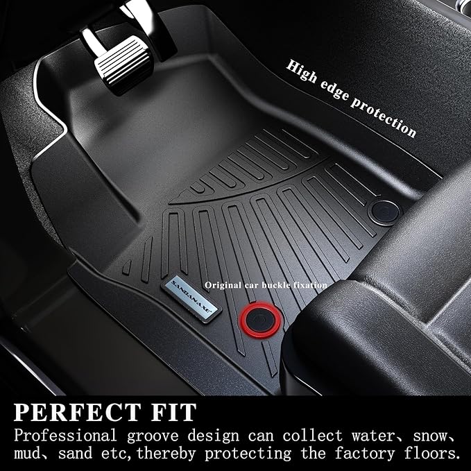 Floor Mats for 2024 2025 KIA K4,TPE All Weather Protection Car Floor Liners-Black