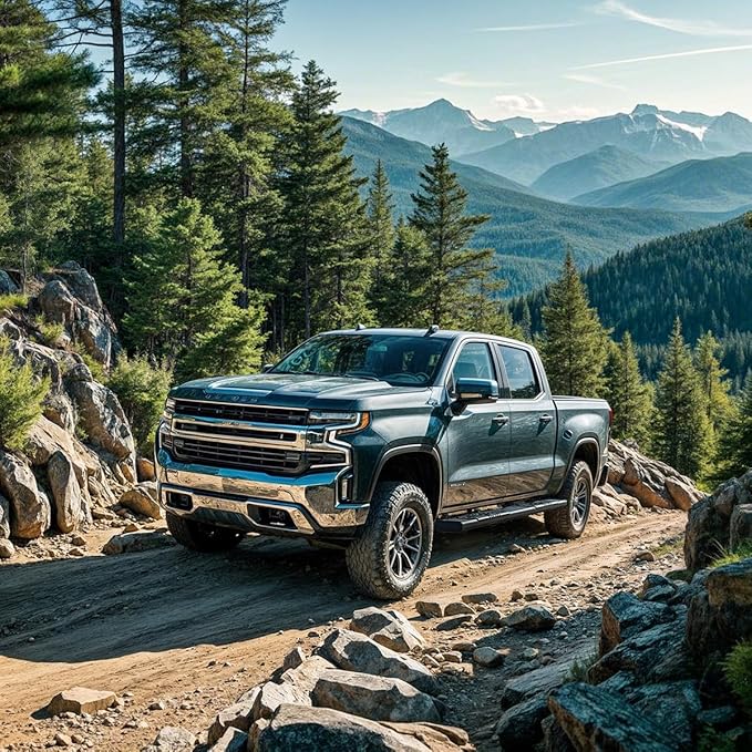 OEDRO Running Boards Compatible with 2019-2025 Chevy Silverado/GMC Sierra 1500, 2020-2025 2500HD 3500HD Crew Cab(Excl. 2019 1500 LD/Limited), Bolt-on Side Steps Steel Nerf Bars