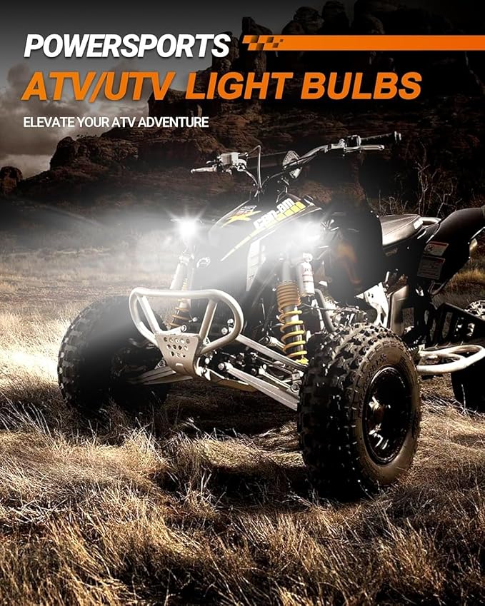 SEALIGHT X4I H7 Bulbs, 55000LM Super Bright H 7 Fog Bulbs with Adjustable Lock Ring, Cooling Fan, Plug and Play, Pack of 2