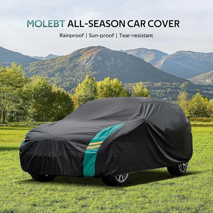 SUV Car Cover Custom Fit for Mazda CX5 CX-5 CX50 CX-50 (2012-2025), Waterproof All Weather for Automobiles, Outdoor Full Cover with Windproof Clip Straps.