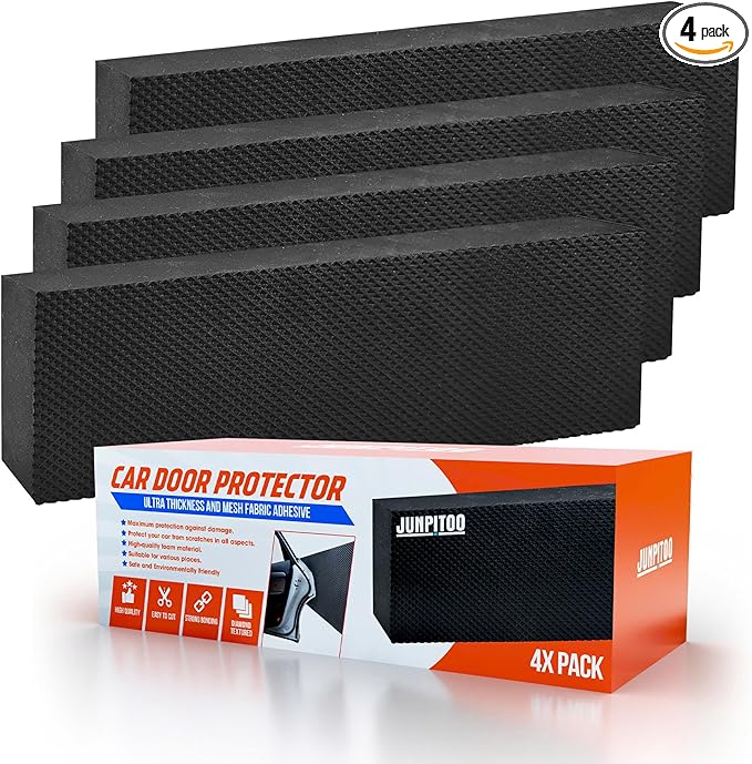 Garage Wall Protectors (4 Pack) - 1.2 Inches Thick Foam Bumper Guards for Car Door Protection, Scratch Resistant, Waterproof & Easy to Install, Heavy-Duty Garage Parking Safety Shields for Walls