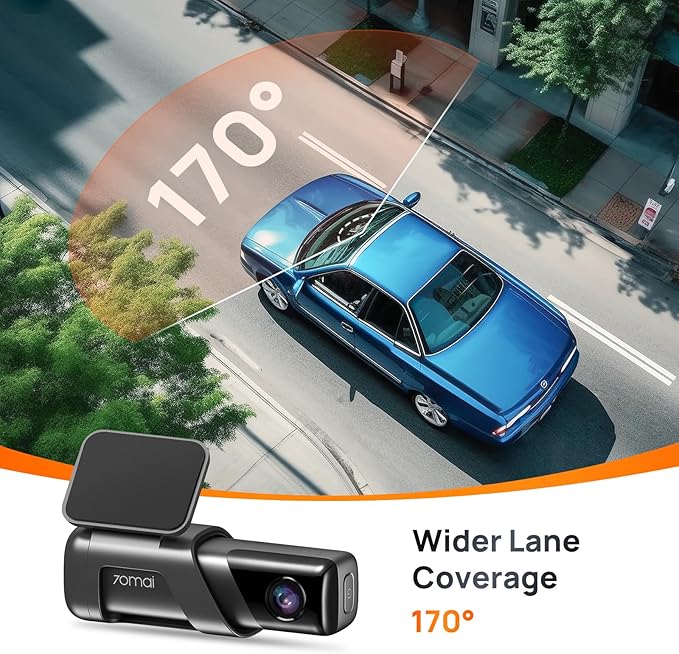 70mai Dash Cam M500, 2.7K Dash Cam Front, Dash Camera for Cars Built in eMMC 128GB, GPS, ADAS, Dashcam with HDR Night Vision,170° FOV, Parking Monitor, G-Sensor, Time-Lapse, App&WiFi, Voice Control