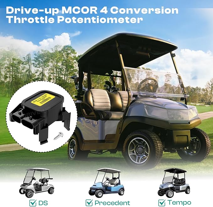Drive-up Club Car MCOR 4, Golf Cart MCOR 4 Conversion Throttle Potentiometer Fits for Club Car Precedent, DS, Carryall, Tempo Golf Carts, OEM# AM293101, 105116301
