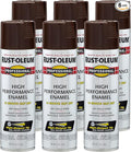 Rust-Oleum 7548838-6PK Professional High Performance Enamel Spray Paint, 15 Oz, Gloss Dark Brown, 6 Pack