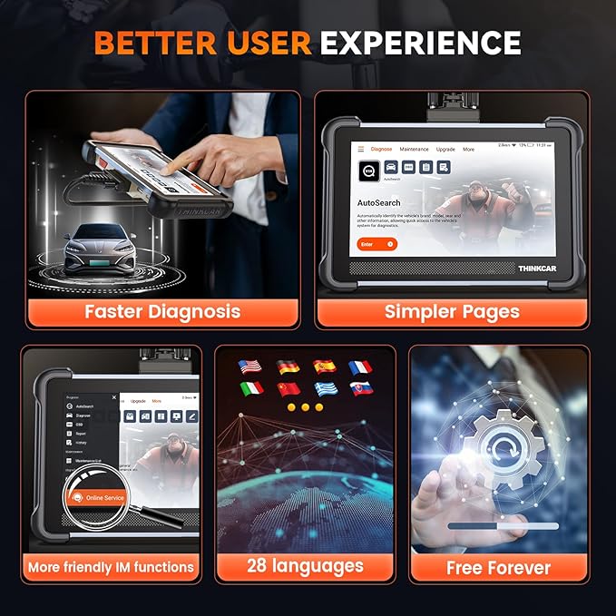 TK672 Bidirectional Scan Tool, Full System OBD2 Scanner Diagnostic Tool, 28 Reset,Scanner for Car with Action Test, CAN FD, Free Lifetime Upgrade