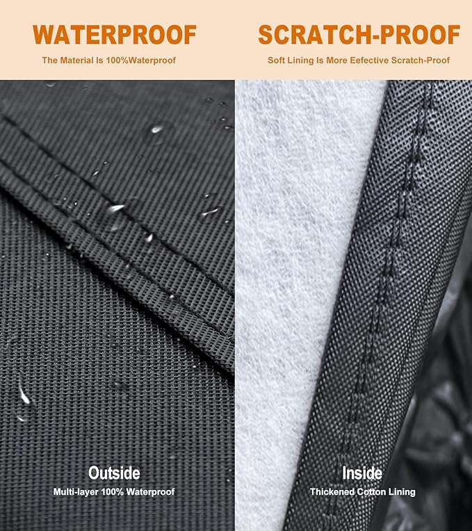Car Cover Waterproof All Weather for SUV Automobiles UV Protection Snowproof Rain Sun with Door Zipper Full Exterior Outdoor Full Car Cover Universal Fit Up to 185"