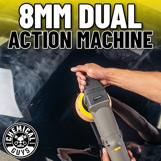 Chemical Guys BUF612 TORQX Random Orbital Polisher, One-Step Scratch & Swirl Removal Kit - 8 Items