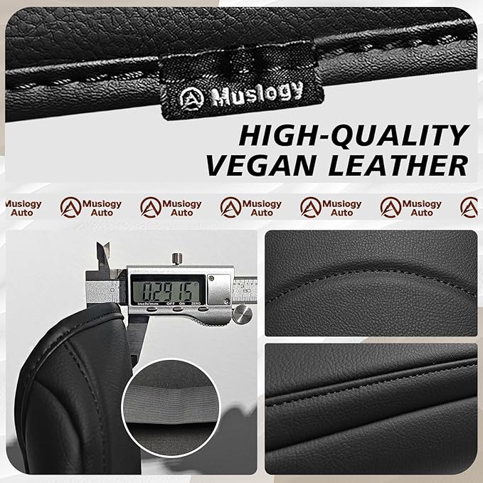 Muslogy Center Console Armrest Cover Compatible with Toyota 4Runner 2010-2024 Comfort Armrest Pad Arm Rest Cushion Vegan Leather Protector Regular Thick