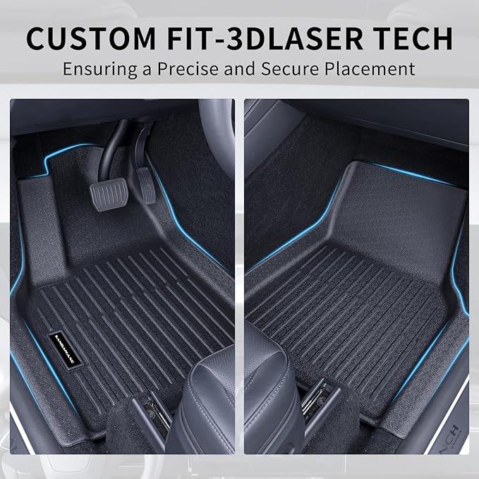 Floor Mats for Tesla Model Y Juniper 2025 2026 | All-Weather TPE Liners 7-Piece Set with Cargo Liner, Trunk & Interior Accessories | Custom Fit Backrest Protector
