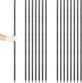 Rebar Stakes 48 inches 16-Pack Concrete Form Stakes Straight 3/8" Diameter Rebar Ground Metal Stakes for Landscaping, Securing Fence, Garden Plants Support, Survey Markers and Securing Trees