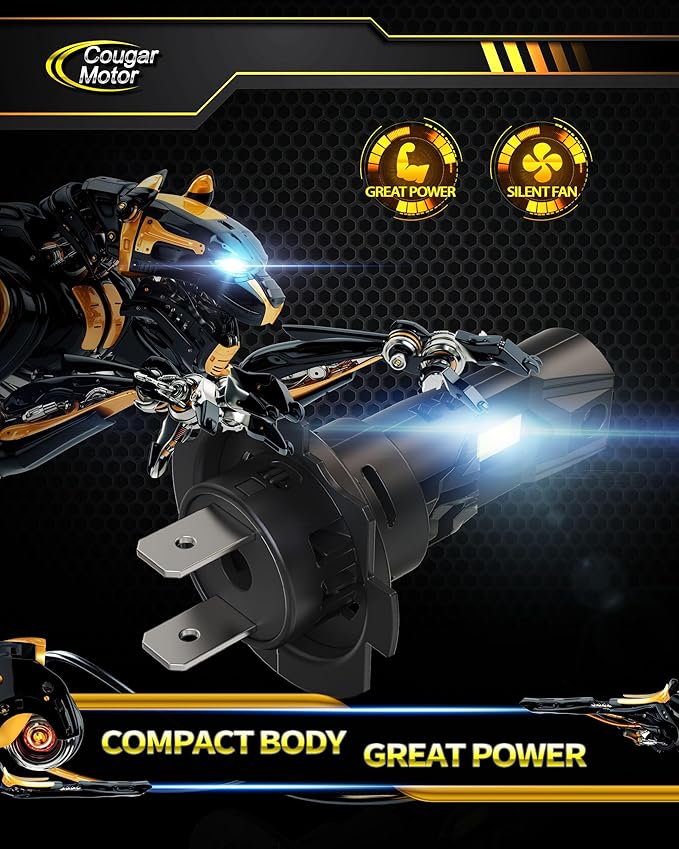 Cougar Motor H7 Bulbs, 1:1 Size H7 Lights Bulb No Adapter Required 6500K White Fog Light or Off-Road Use Plug and Play - Pack of 2