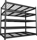 MUPATER 59.84”W × 24.02”D × 71.65”H Heavy Duty Metal Storage Shelves, 3000 LBS Utility Shelf Racks with 5-Tier Adjustable Shelves, Garage Shelving Unit for Warehouse, Garage, Kitchen