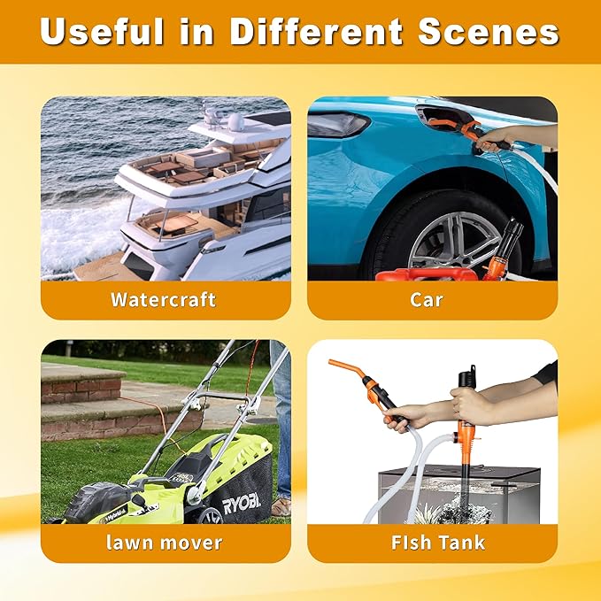 Portable Power Battery Pump, Battery Powered Electric Siphon Pump for Gasoline, Fuel Oil and Diesel, Siphon Liquid Extractor, 2.2 GPM, Hand Fuel Pumps