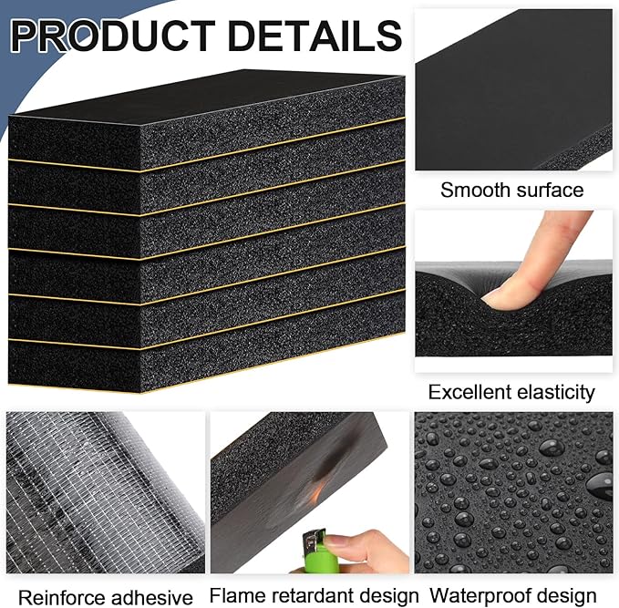 Newwiee 8 Pack Garage Wall Protector, Garage Bumpers for Parking Car Anti Collision Wall Guard Self Adhesive EVA Foam Pole Padding for Warehouse Parking, 11.81 x 3.94 x 1.18 Inch