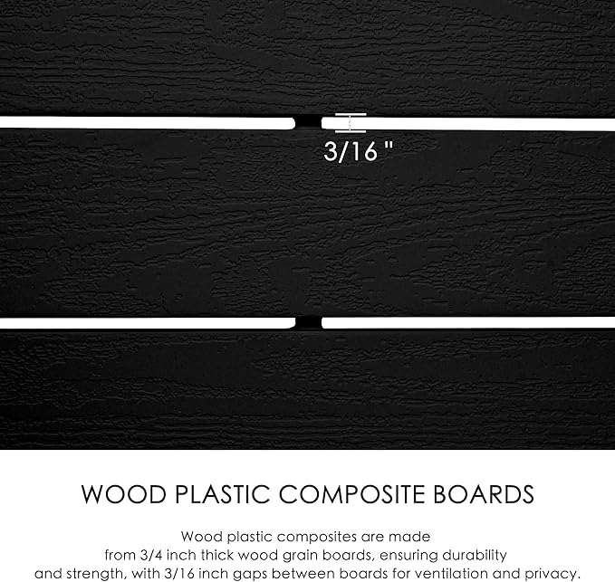 Kozyard 50" W x 48" H Outdoor Privacy Screens Aluminum Post, Air Conditioner Fence Panels, Pool Equipment Enclosure, Trash Can Screens Fence Kit for Outside Backyard Patio (Black/ 3 Panels)