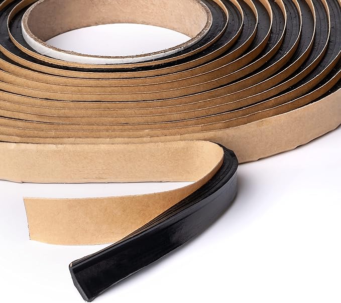 Second Skin Butyl Sealant Tape – Butyl Rubber Sealant, Multi-Purpose Butyl Rope, and Putty Tape for Automotive (Car, RV, Marine) – 1/4” x 1/2" x 20’ – Made in The USA (20 Butyl Tape)