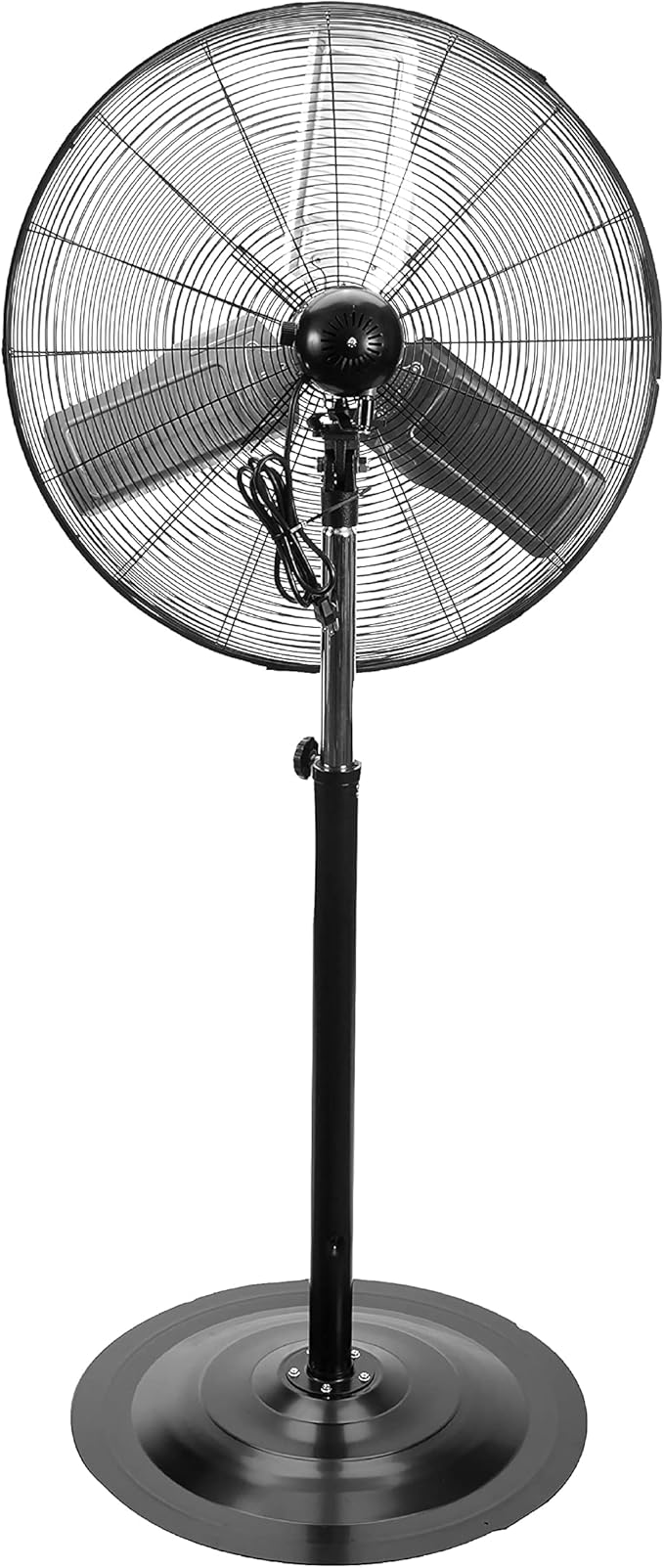 OEMTOOLS OEM24885 30" Oscillating Pedestal Fan, Adjustable Height for Garage, Shop, Gym, Warehouse 9500 CFM Airflow, 3-Speed Enclosed Motor, 3 Aluminum Blades, Dust-Resistant Industrial Purpose