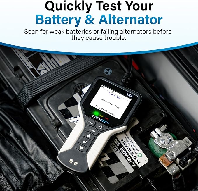 BLCKTEC 420X OBD2 Scanner Diagnostic Tool, Read and Clear Check Engine Light, Car Code Reader for All OBDII Cars 1996 and Newer, Comes with Bluetooth Topnotch App On iOS & Android