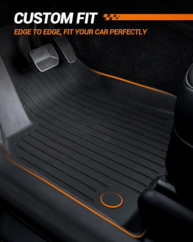SEALIGHT Floor Mats for Tesla Model y 5-seat 2020-2024, Car Mats All Weather Protection Custom Floor Liners,Waterproof Non-Slip Full Set of Trunk Mats Cargo Liners(Not Fit 7-Seat)
