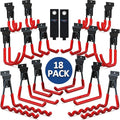 3-H Slatwall Accessories 18 Pack, Slatwall Hooks & Hangers Multi Sizes, Slat Wall Heavy Duty for Space Saving Used as Proslat Accessories with Slatwall Panel(Red)