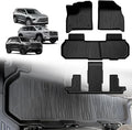 TripleAliners Floor Mats All Weather Compatible with 2024+ GMC Acadia/Chevy Traverse|2nd row captain's chairs/2025 Buick Enclave Accessories Full Set Floor Liners TPE Custom Fit Protector Car Mat 4-pc