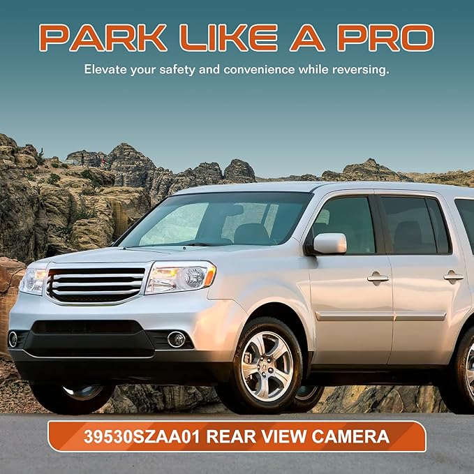 Rear View Backup Camera Compatible with Honda Pilot 2012 2013 2014 2015 Reversing Park Assist Backup Camera Replaces 39530SZAA01 39530-SZA-A01