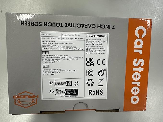 Wireless CarPlay Screen for Car & Android Auto Head Unit - Touchscreen 7 Inch Double Din Car Stereo with Backup Camera for All Cars (2+32GB)