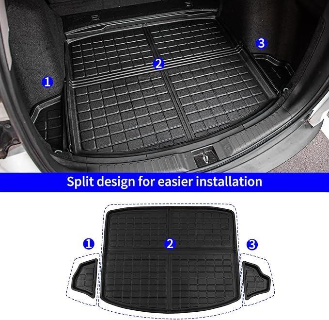 Rongtaod Floor Mats Compatible with 2017-2022 Honda CRV Cargo Liner Trunk Mat TPE All Weather Trunk Liner 2021 CR-V Accessories (Trunk Mats+Floor Mats)