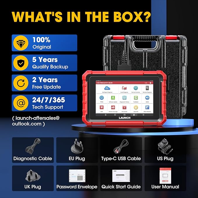 LAUNCH X431 PROS Elite 2025 New Bidirectional Scan Tool, 38+ Services, ECU Coding, All-in-One Full System Diagnostic Scanner, Support CANFD&DoIP, FCA AutoAuth, V.A.G Guided, 2 Years Free Update