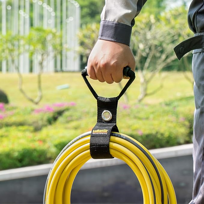 LuBanSir 3 Pack Extension Cord Organizer, 28" Portable Hook and Loop Storage Straps with Grommet Fit Extension Cords, Cables, Ropes, Garden Water Hoses Carrying and Hanging
