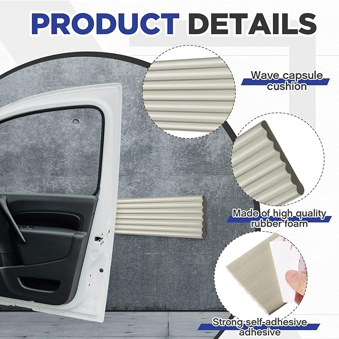 Garage Wall Protector 3.15in x 10ft Self-Adhesive Rubber Bumper Protectors Strip for Car SUV Doors Waterproof Anti-Scratch Wall Bumper Guard for Garage Car(Gray)