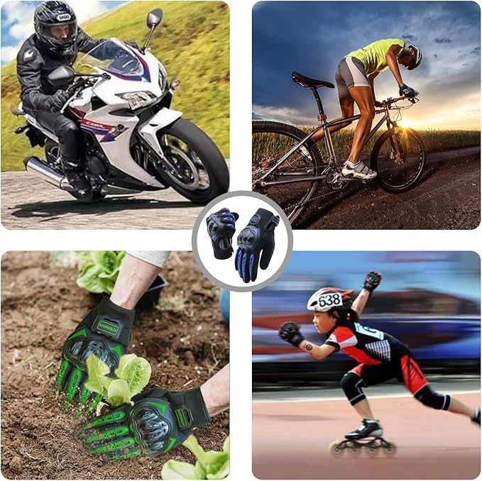 Motorcycle Gloves Touch Screen Full Finger Riding Gloves Knuckle Protection for Men and Women for Dirt Riding, Road Racing, Cycling, Climbing Work Outdoor Sports