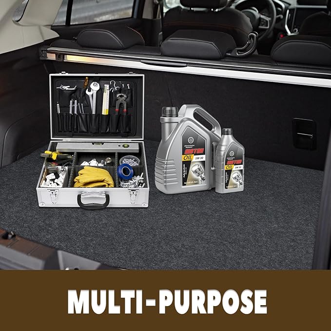 Oil Spill Mat, 29" x 36", Garage Floor Mat Under Car, Waterproof/Durable/Non-Slip TPR Backing, Reusable Absorbent Pad, Charcoal