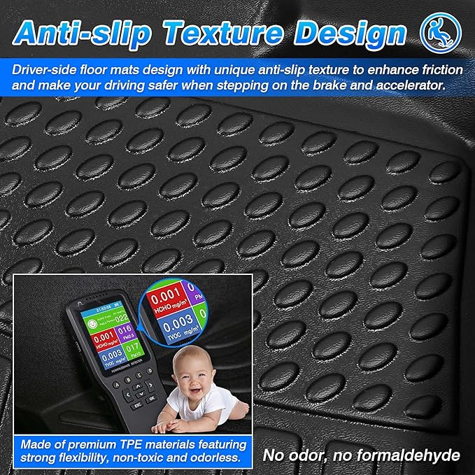 Cartist Custom Fit for Floor Mats 2014-2023 Chevrolet Chevy Trax / 2013-2023 Buick Encore (Not fit Encore GX) All Weather Floor Liners 2 Rows TPE Odorless