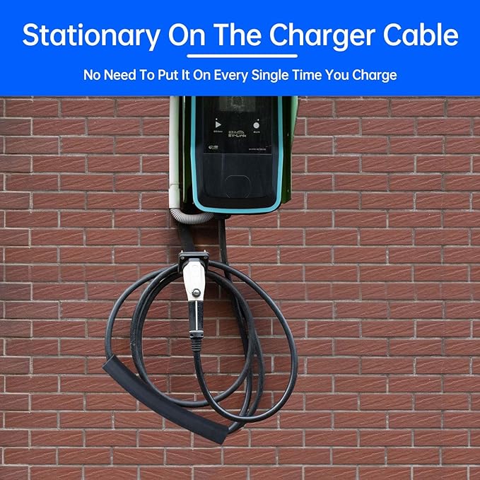 EV Charger Cable Protector, Garage Door Pass Through, Electric Car Charging Cable Protector, Heavy-Duty Soft Rubber, ID 21mm, for Tesla Gen 2 (Model 3/Y/X/S) and J1772 Wall Connectors