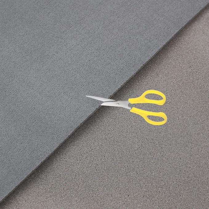 Suede Headliner Fabric with Foam Backing - Black Suede Headliner Material for Car/Truck/SUV/RV Roof, Home Repair/DIY Headliner Material Automotive Headliner Fabric (Dark Gray, 96"×60“)