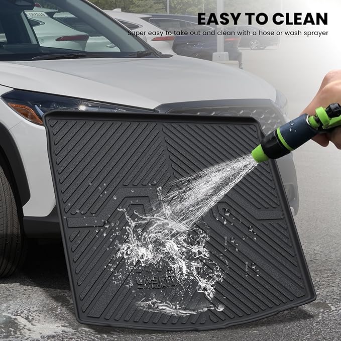 LASFIT Cargo Mat for Toyota Corolla Cross 2022-2025(Fit AWD Not Fit FWD), Custom Fit All-Weather TPE Rubber Trunk Mat for Toyota Accessories, Waterproof, Easy to Clean, Black