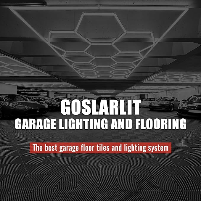 15.7"x15.7" Garage Flooring Tiles, Non-Slip Interlocking Plastic Garage Floor Mat, Garage Organization & Garage Storage, Vented Pattern (red, 25pcs)