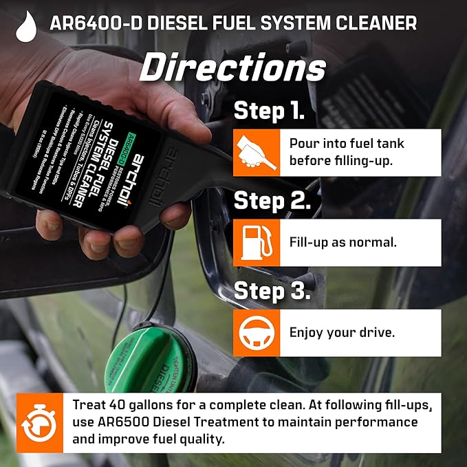Archoil AR6400-D Diesel Fuel System Cleaner (Four Pack) - Cleans Injectors, Turbo & DPF