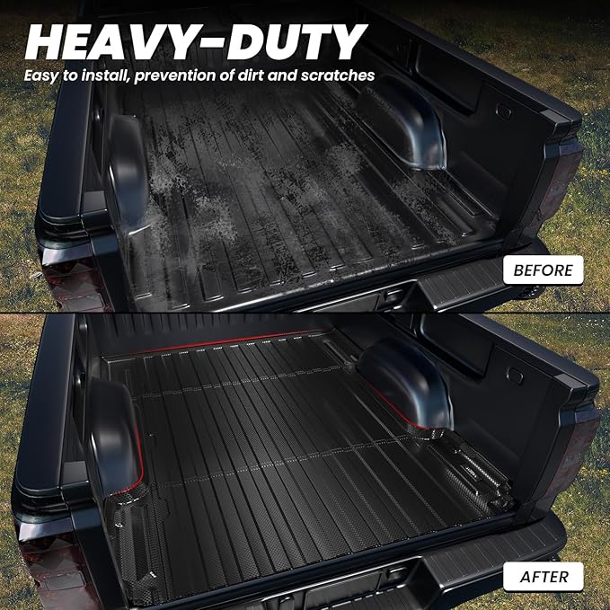 LASFIT Bed Mat 2007-2018 for Chevy Silverado/GMC Sierra 1500 (Only Fit 6.5FT Bed, Not Fit 5.8 FT/8.1FT Bed) & 2007-2019 Silverado/Sierra 2500HD & 2011-2019 3500HD, 2007 New Body Only