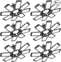 Garage Light 6 Pack - 240W 24000LM 6500K Garage Lights Ceiling LED with 8+1 Deformable Panels, E26/E27 Screw Socket in LED Shop Light for Workshop, Basement, Gym, Barn, Warehouse etc Bay Lighting