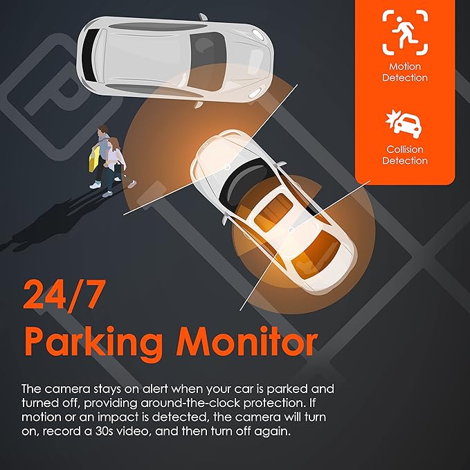 R4-4 Channel Dash Cam W/All Around 1080p Resolution, Wi-Fi, GPS, IR Night Vision, Parking Mode, Collision Detection, Type-C Port