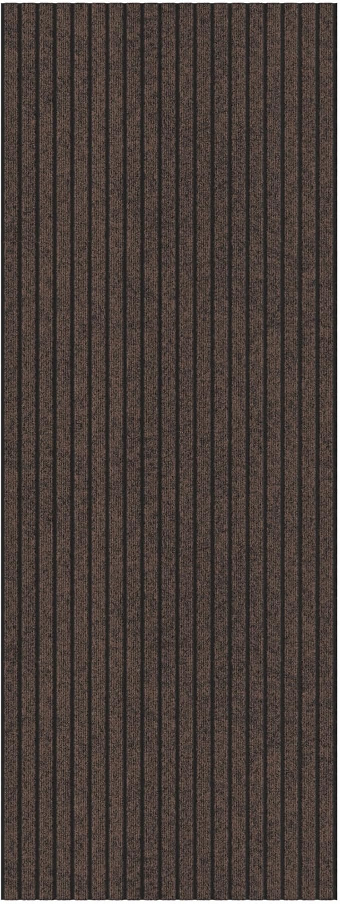 Ottomanson Mud Mat 2' x 2' Entryway Rug - Non-Slip Scraper Doormat for Muddy Paws, Dirt Trapping Indoor/Outdoor Mat for High-Traffic Areas, Kitchen, Garage, Patio, Brown
